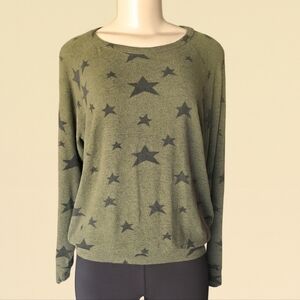 Buffalo David Bitton Olive Star Print Pullover Sweater